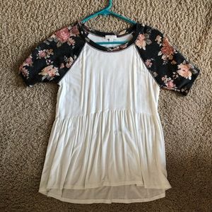 Charming Charlie’s floral baseball tee
